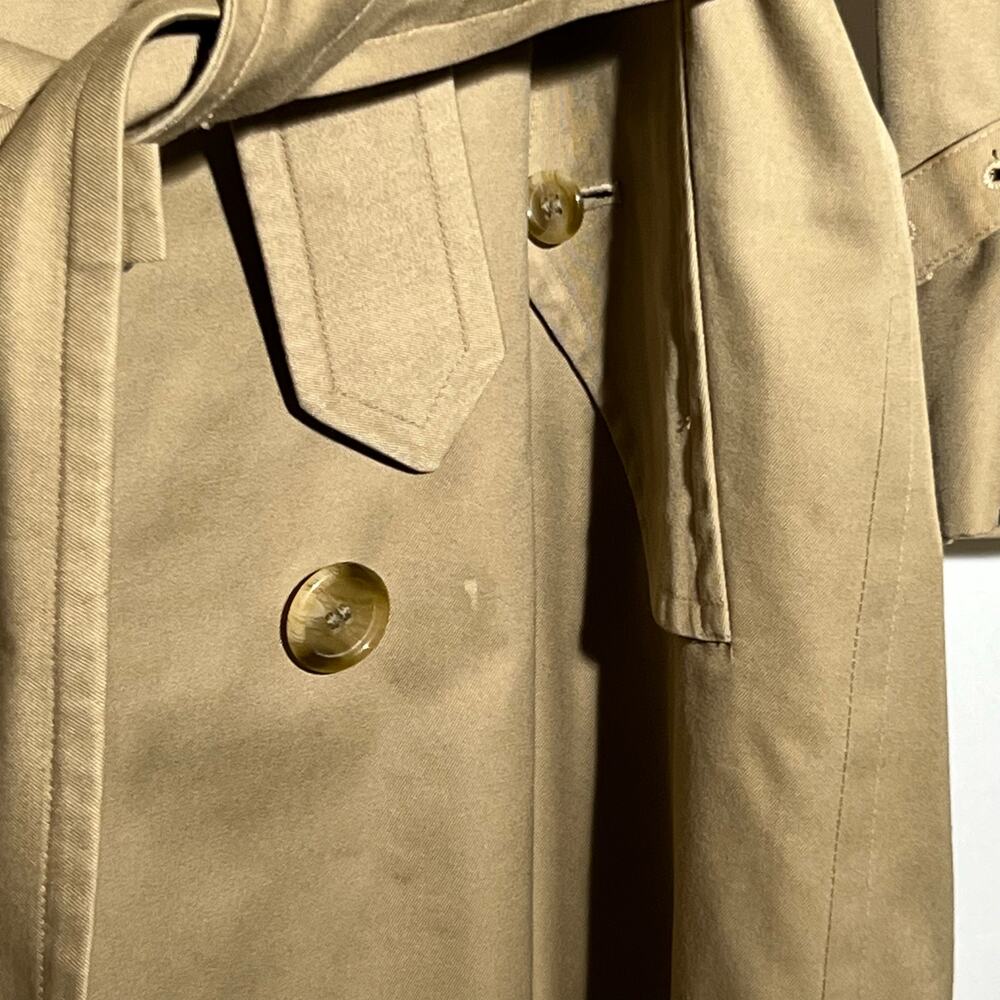 Burberry Burberrys' Trench Coat Kensington Nova Made in England sz 46R VTG Tan - Picture 14 of 16